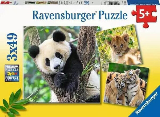 Ravensburger Ravensburger Childrens puzzle panda, tiger and lion (3x 49 pieces)