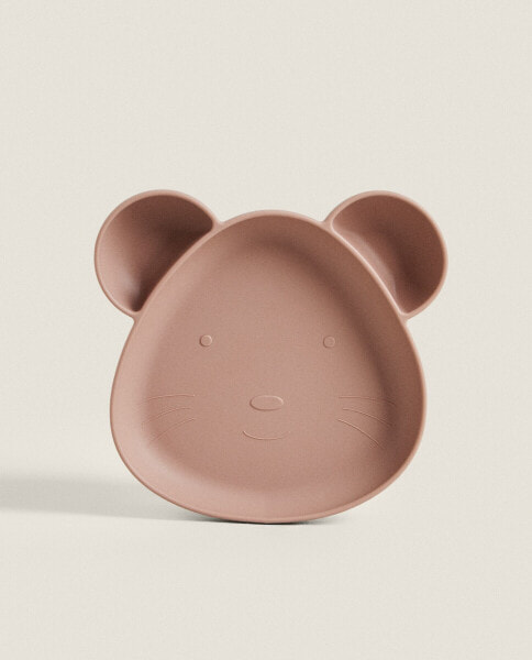 Children's silicone mouse plate