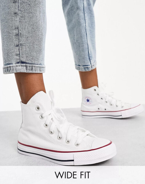 Converse Chuck Taylor All Star Hi Wide Fit unisex trainers in white