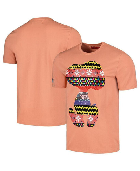 Men's and Women's Coral Peanuts Mixtape T-shirt