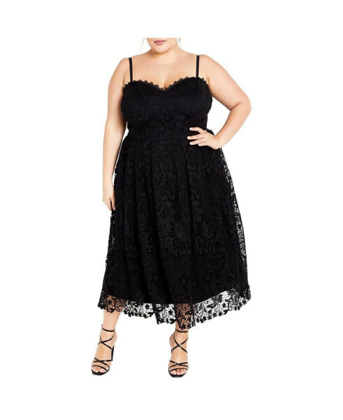 Plus Size Scarlet Lace Dress