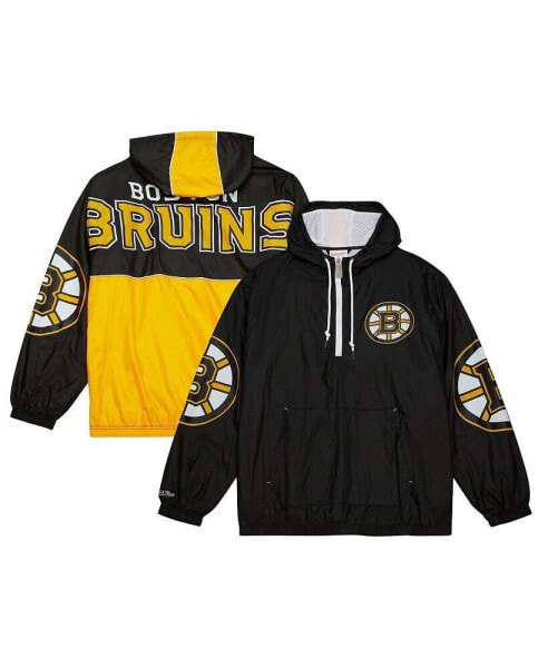 Men's Black Boston Bruins Team OG 2.0 Anorak Half-Zip Windbreaker Jacket