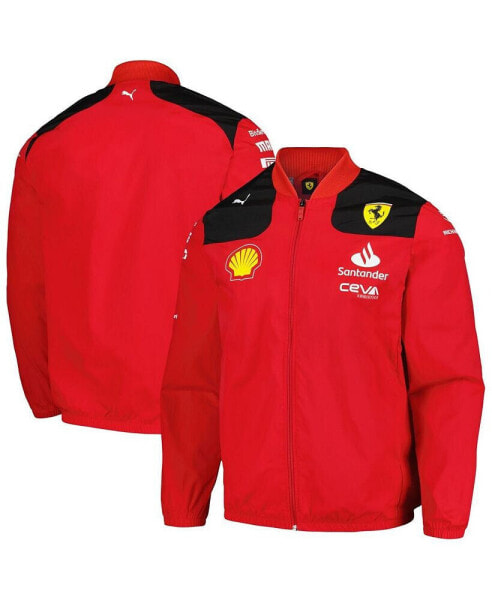 Men's Red Scuderia Ferrari Team Full-Zip Jacket