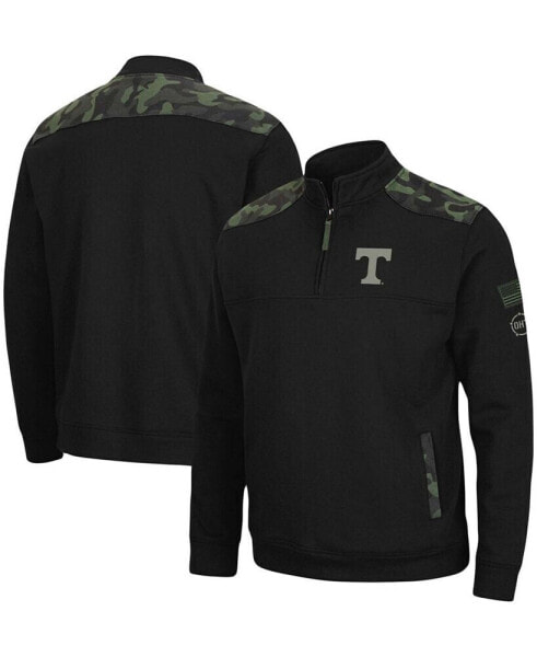 Men's Black Tennessee Volunteers OHT Military-Inspired Appreciation Commo Fleece Quarter-Zip Jacket