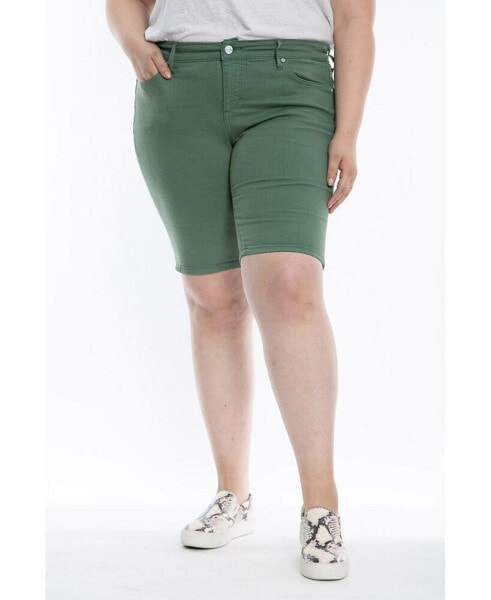 Plus Size Mid Rise Bermuda Shorts