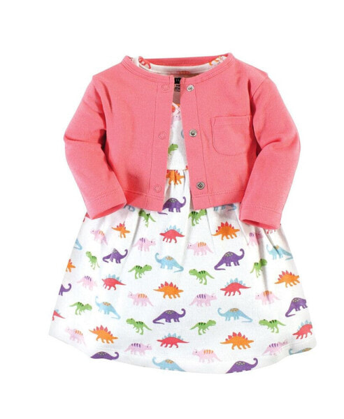 Toddler Boys Cotton Dress and Cardigan 2pc Set Dinosaurs