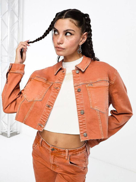 Guess Originals co-ord denim jacket in orange