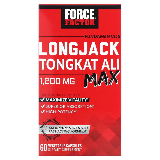 Fundamentals, LongJack Tongkat Ali Max, 1,200 mg, 60 Vegetable Capsules, (600 mg per Capsule)