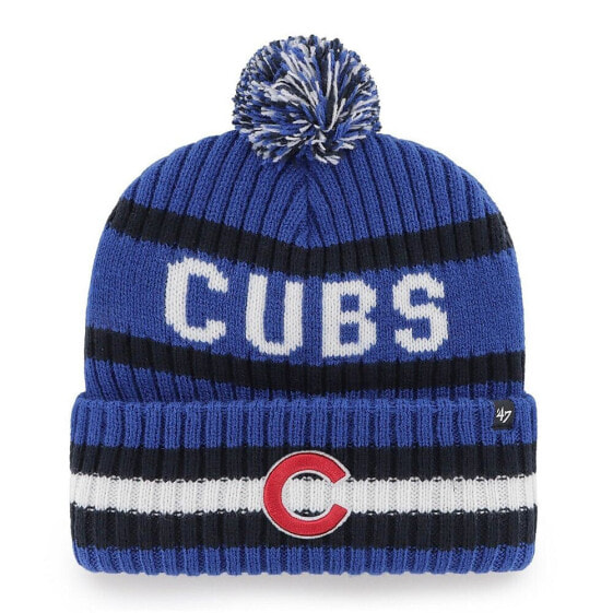 '47 Men's Royal Chicago Cubs Bering Cuffed Knit Hat with Pom