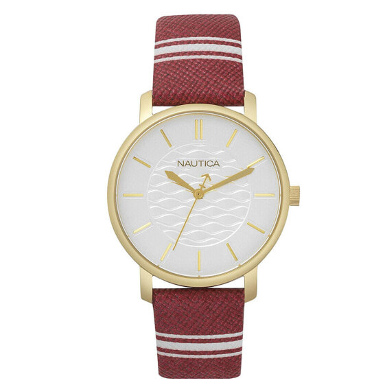 Nautica Damen Armbanduhr Coral Gables 36 mm Armband Leder NAPCGS003