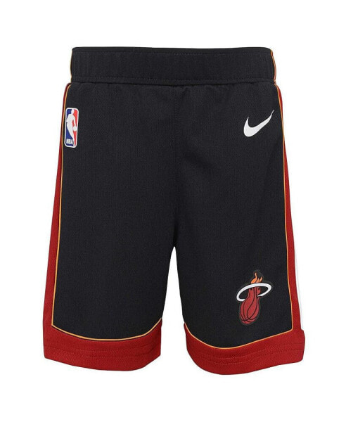 Nike Preschool Black Miami Heat Icon Replica Shorts