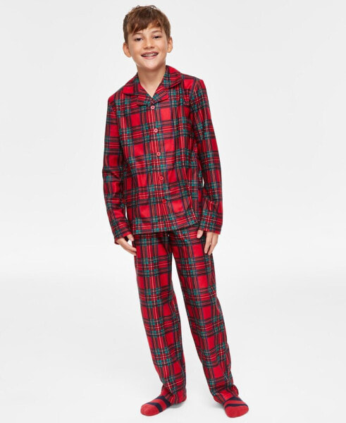 Family Pajamas Little & Big Kids Brinkley Plaid Family Holiday Pajamas, Created for Macy's