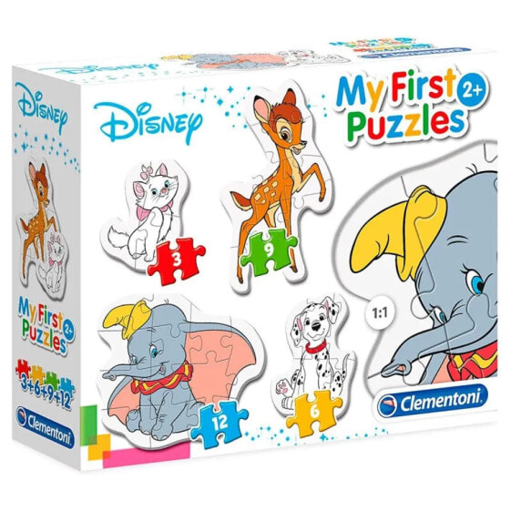 CLEMENTONI Disney Animal Friends My First Puzzle 3-6-9-12 Pieces