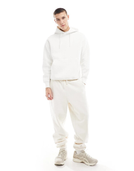 ASOS DESIGN oversized heavyweight joggers in cream