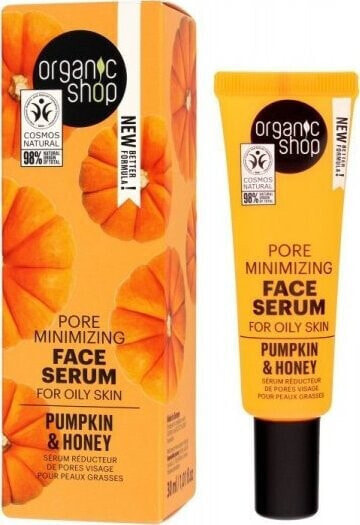 Organic Shop Organic Shop OS Pore minimizing Face Serum for oily skin Pumpkin and Honey, 30 ml