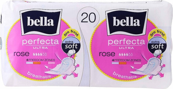 Damenbinden Perfecta Rose Deo Fresh Soft Ultra 10+10 St.