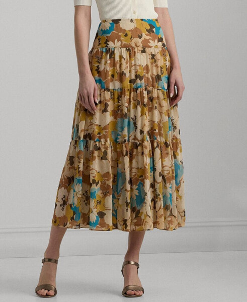 Women's Floral A-Line Skirt, Regular & Petite