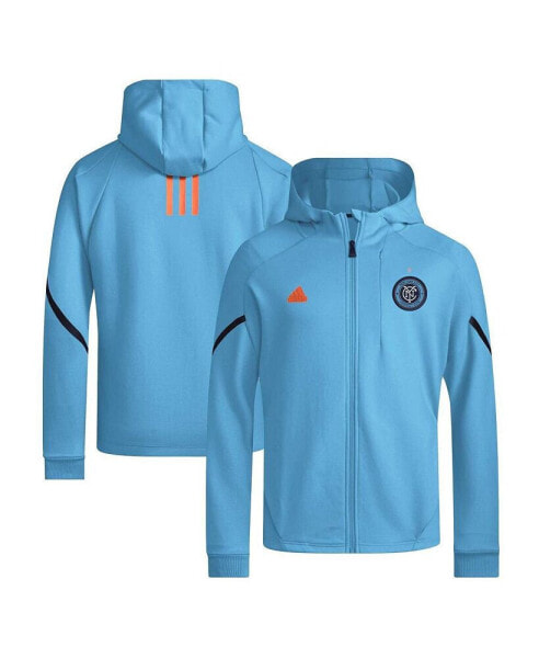 Men's Sky Blue New York City FC 2024 Anthem Travel Full-Zip Jacket