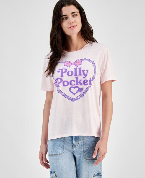 Juniors' Polly Pocket Logo Crewneck Tee