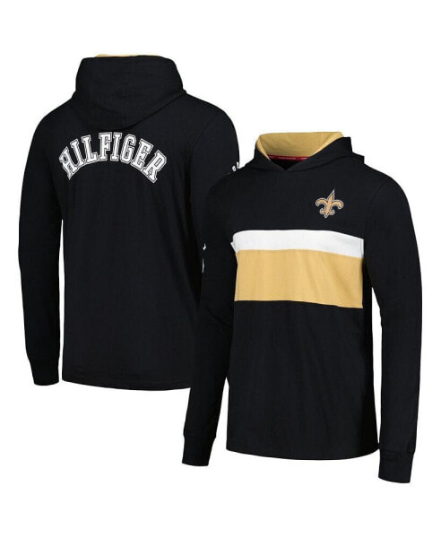 Men's Black New Orleans Saints Morgan Long Sleeve Hoodie T-shirt