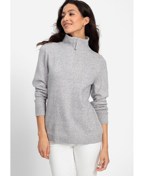 Women's Long Sleeve Quarter Zip Sweater