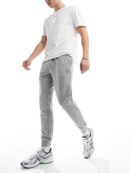 Jack & Jones slim jogger in light grey marl