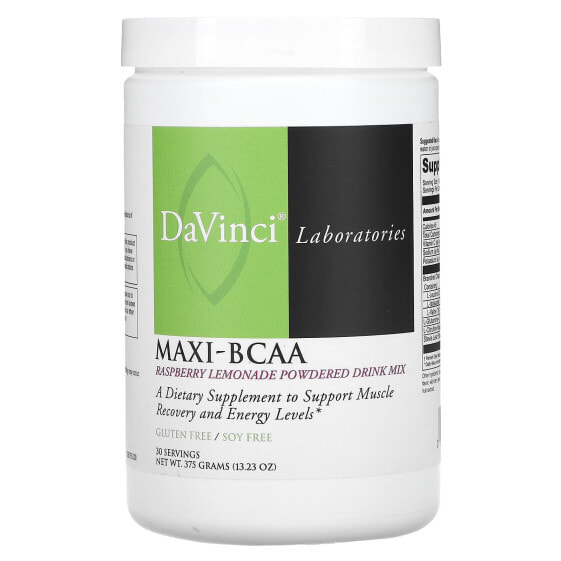 DaVinci Laboratories of Vermont, Maxi-BCAA, смесь для порошковых напитков, малиновый лимонад, 375 г (13,23 унции)