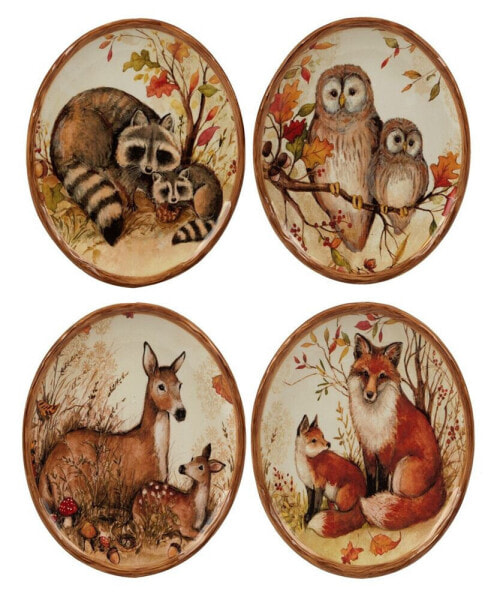 Pine Forest Set of 4 Canape Plate Square