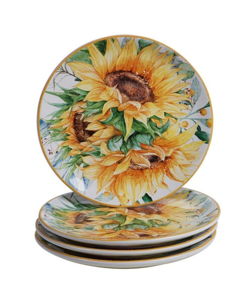 Sunflower Fields 4-Pc. Salad Plates