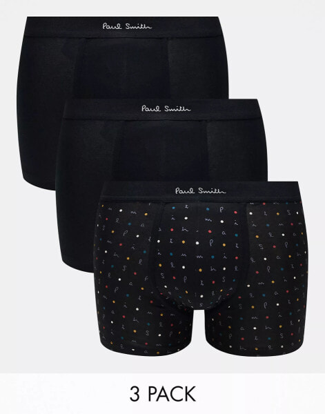 Paul Smith 3 pack trunks in black