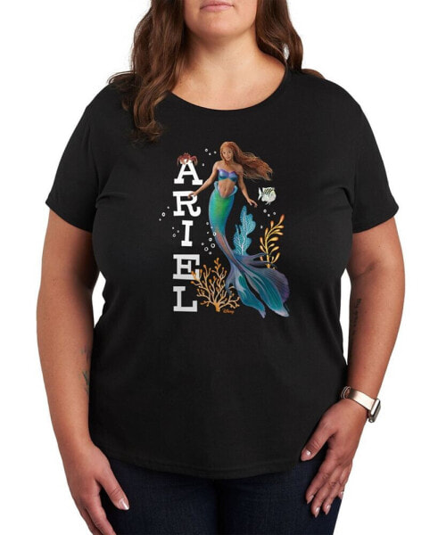 Trendy Plus Size Little Mermaid Ariel Graphic T-shirt