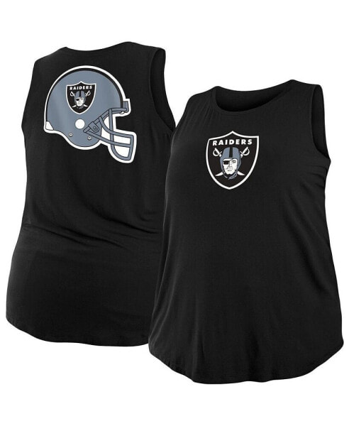 Women's Black Las Vegas Raiders Plus Size Tank Top