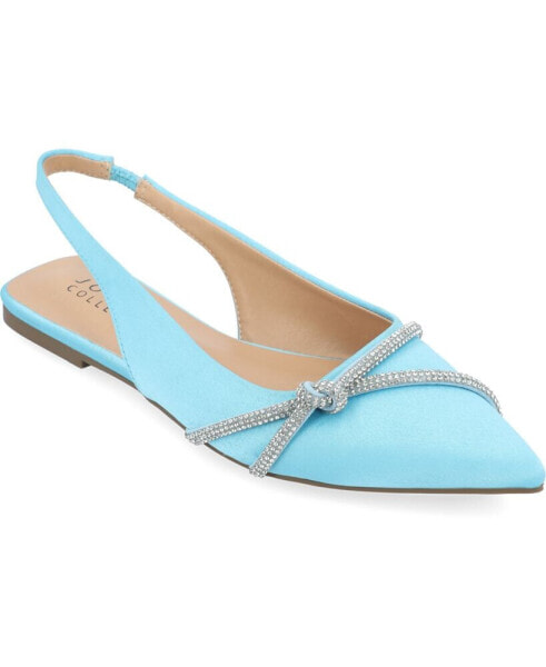 Women's Rebbel Rhinestone Knot Slingback Flats