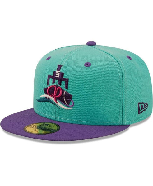 Men's Turquoise, Purple Peoria en el Rio Copa De La Diversion 59FIFTY Fitted Hat