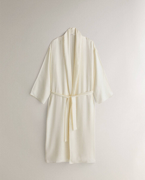 Silk dressing gown