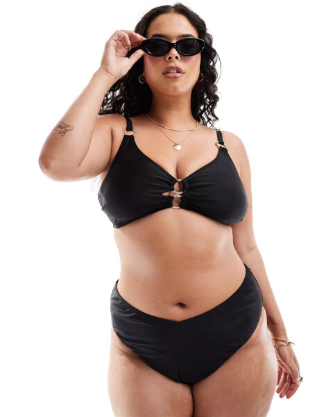 Yours bikini bottoms co-ord in black