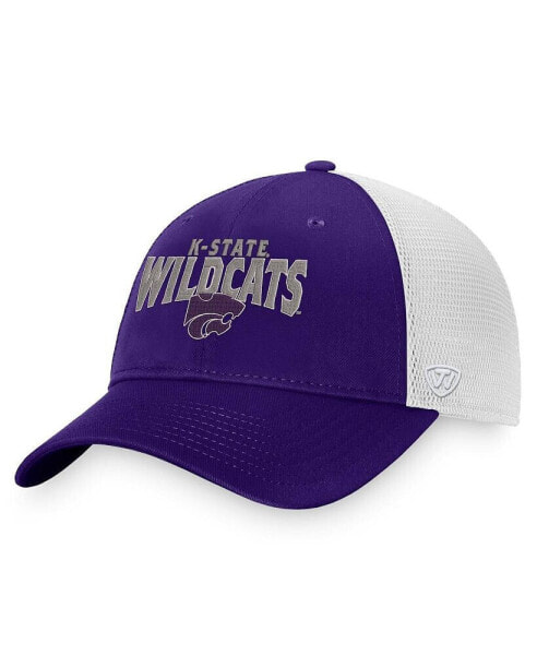 Men's Purple, White Kansas State Wildcats Breakout Trucker Snapback Hat