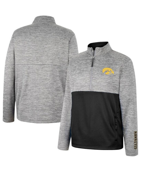 Men's Gray Iowa Hawkeyes John Half-Zip Jacket