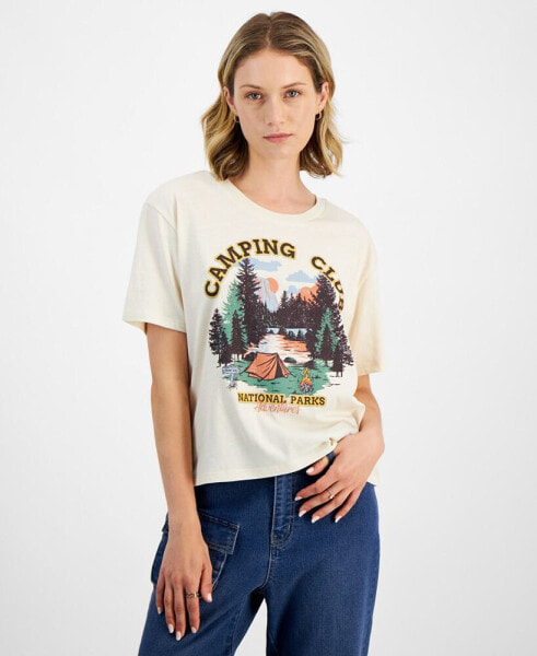 Juniors' Camping Club Graphic T-Shirt