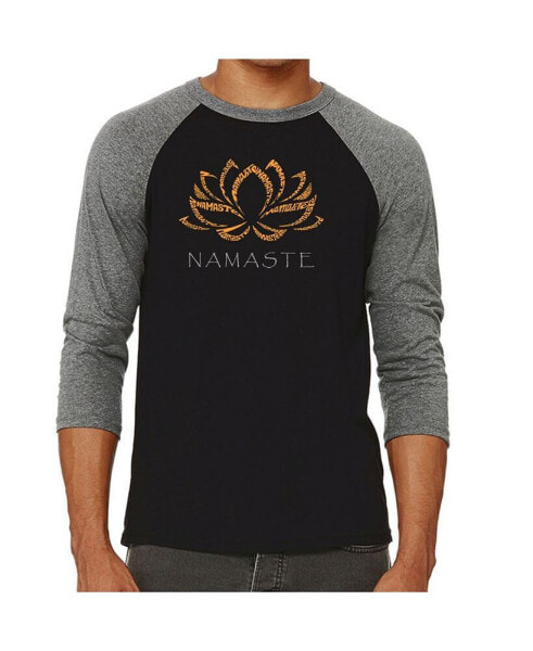 Men's Raglan Word Art T-shirt - Namaste