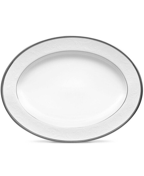 Regina Platinum Oval Platter, 16"