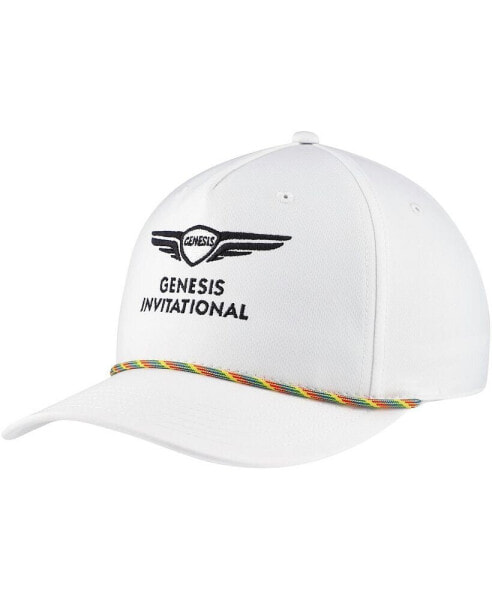 Men's White Genesis Invitational Alto Rope Tech Adjustable Hat