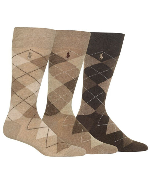 Men's 3-Pk. Argyle Dress Socks