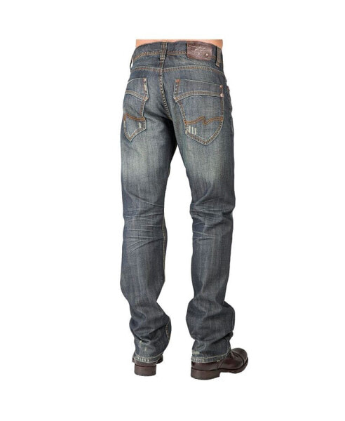 Джинсы мужские Level 7 Relaxed Straight Distressed Vintage like Tint & Whisker Denim Jeans