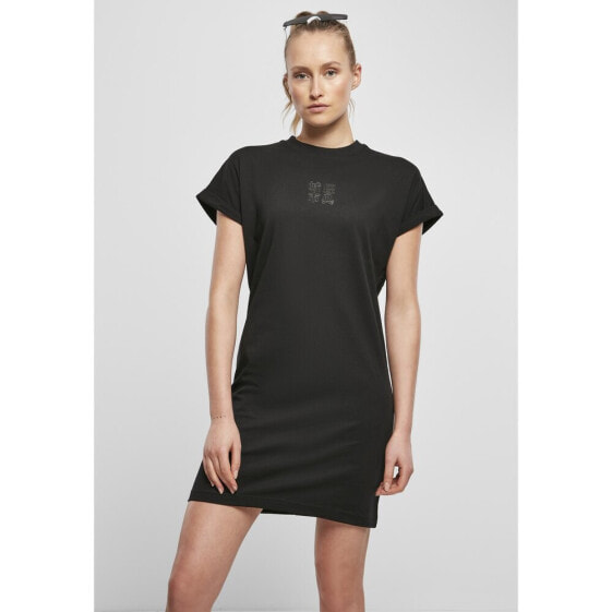 URBAN CLASSICS Cut On Sleeve Printed T-Shirt dress