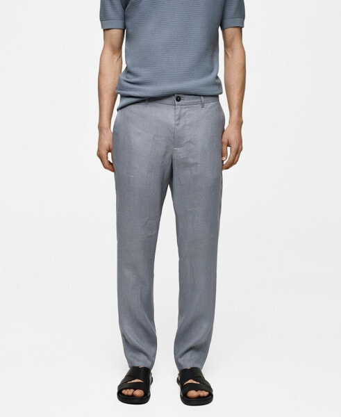 Men's Linen Slim-Fit Pants