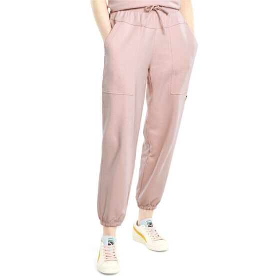 Puma Downtown Sweatpants Womens Pink Casual Athletic Bottoms 53168036