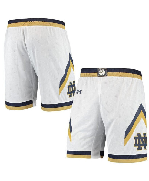 Men's White Notre Dame Fighting Irish Replica Basketball Short