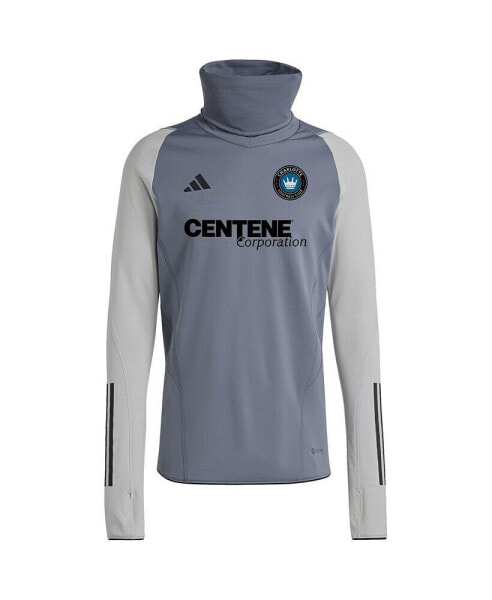 Men's Gray Charlotte FC Warm Raglan COLD.RDY Top