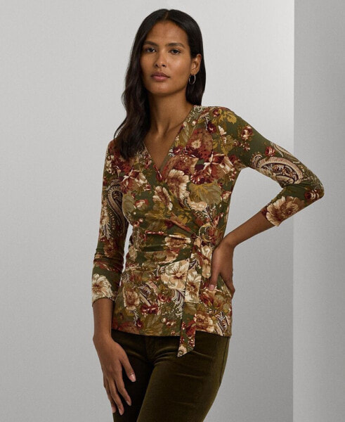 Women's Floral Stretch Jersey Top